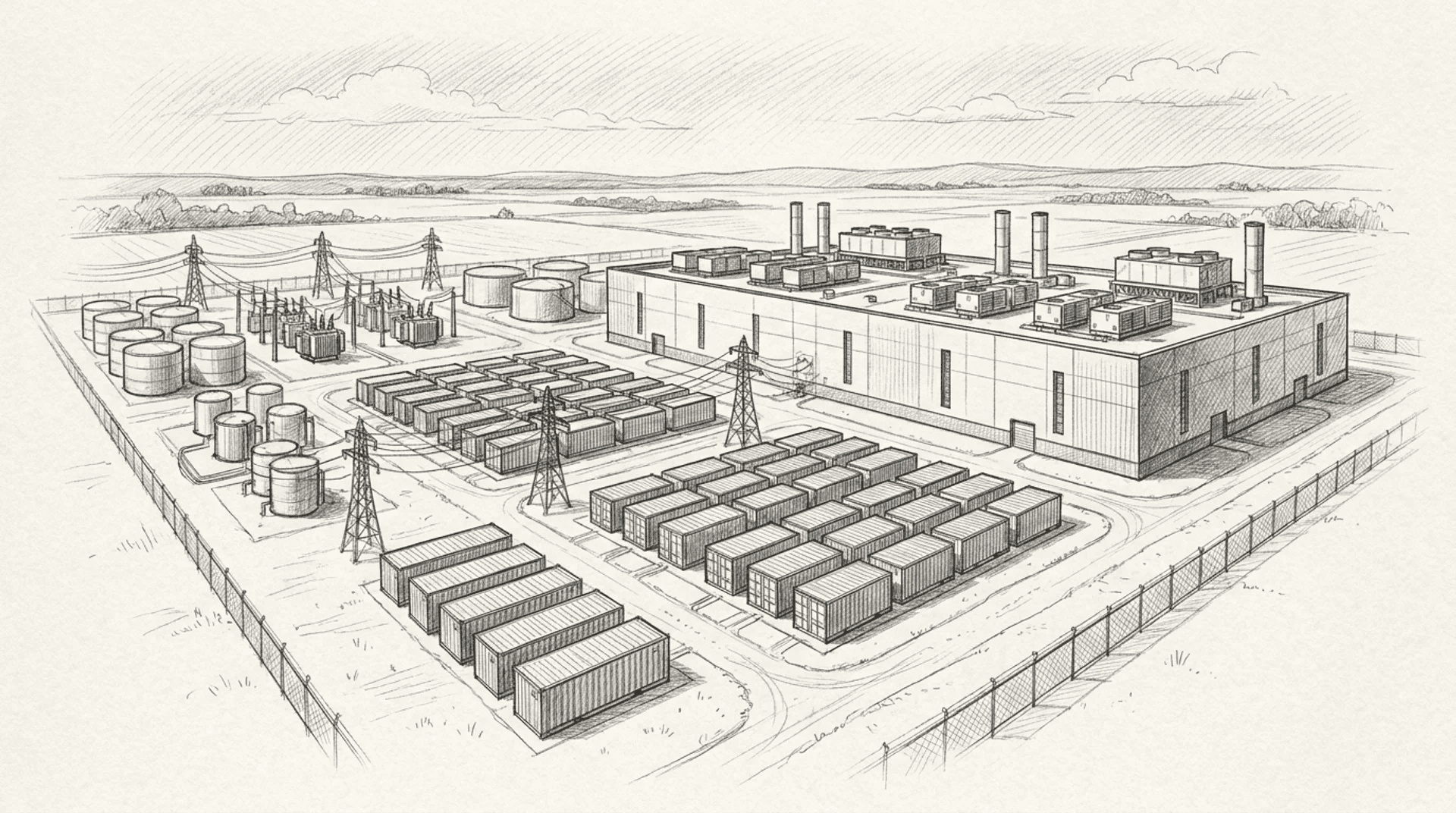AI data center facility
